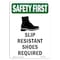 Signmission OSHA Sign, Slip Resistant Shoes W/ Symbol, 10in X 7in Rigid Plastic, 7" W, 10" H, Portrait OS-SF-P-710-V-11366 - alternate 1